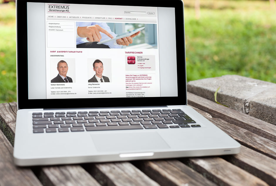 websitedesign koeln extremus Neue Website für Versicherer Extremus