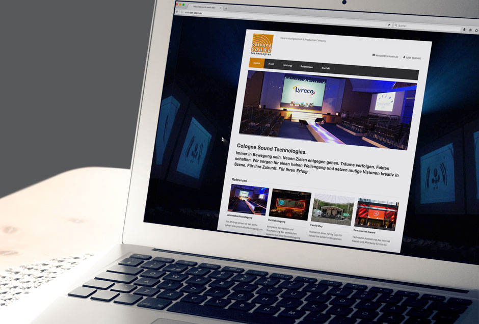 homepage erstellen Web-Entwicklung für den Veranstaltungstechniker