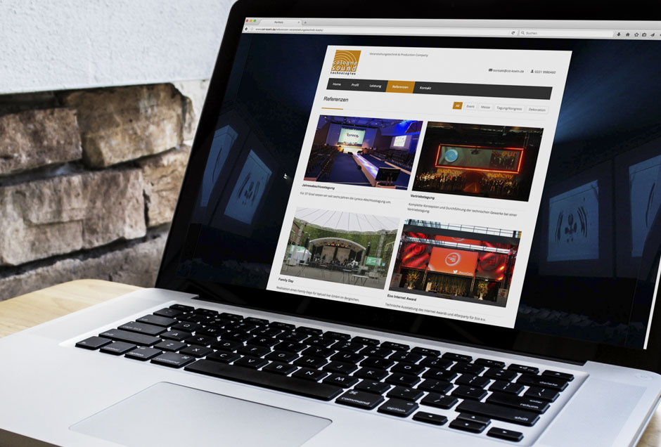 web entwicklung koeln Neues Web-Design für den Veranstaltungstechniker