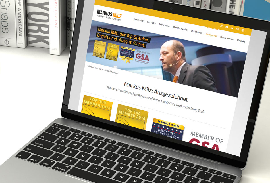 webdesign gestaltungskonzept Neues Web-Design für den Speaker