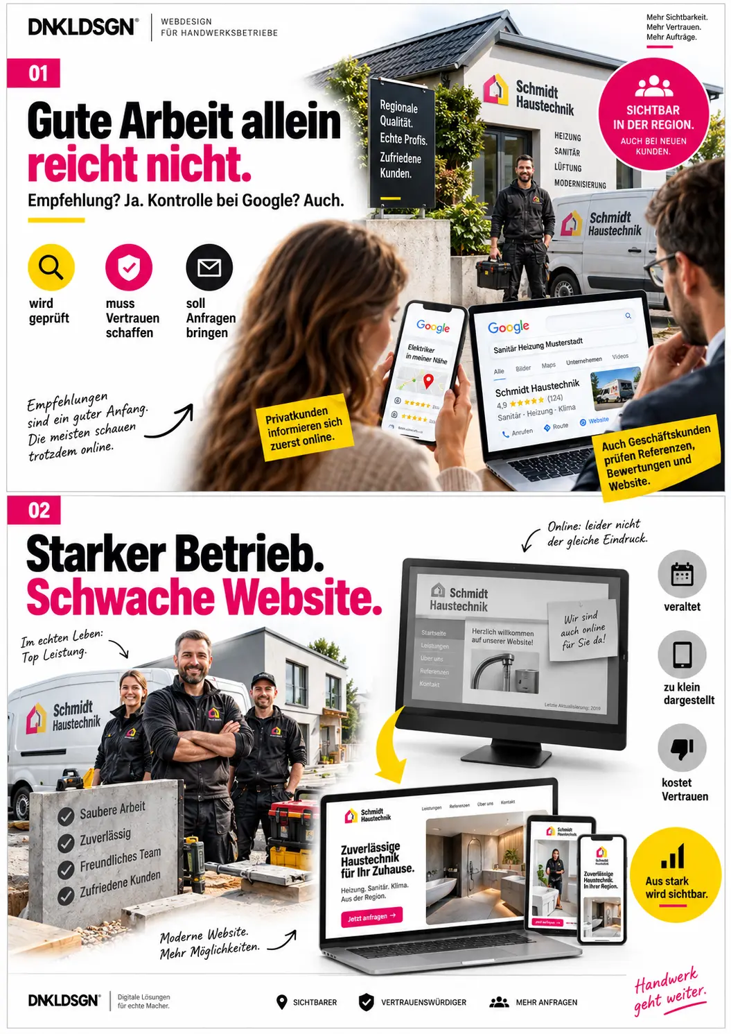 Effektives Webdesign für Handwerksbetriebe und die perfekte Website für Handwerker