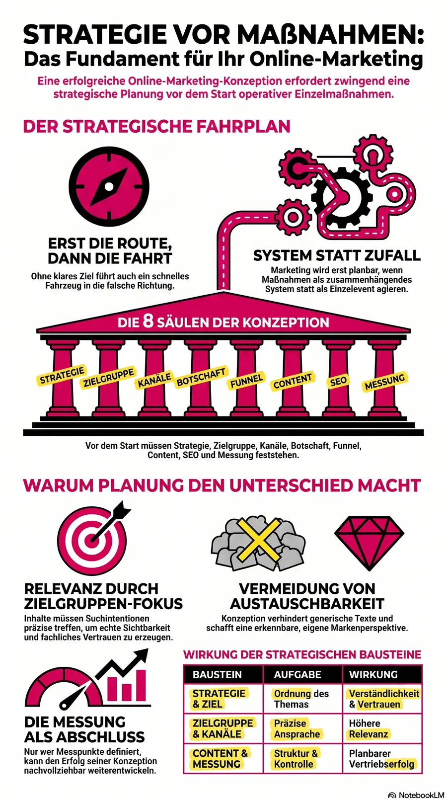 Online-Marketing-Konzeption: Erst planen, dann Maßnahmen starten 1 NotebookLM-Infografik zu Online-Marketing-Konzeption: Erst planen, dann Maßnahmen starten
