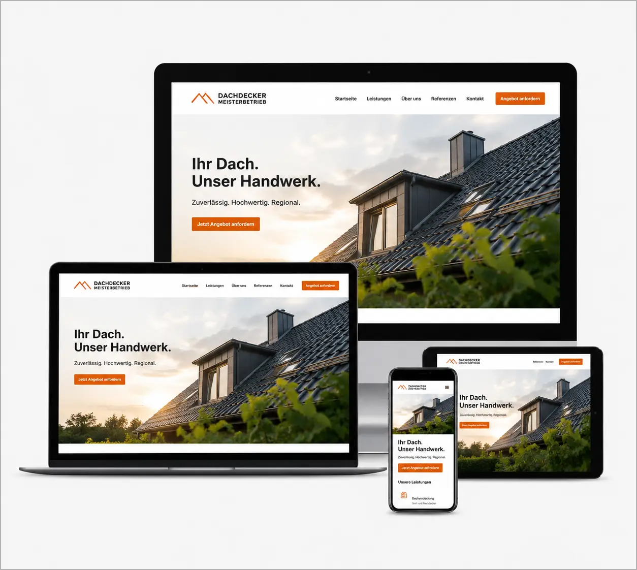 webdesign dachdeckerei dachdecker